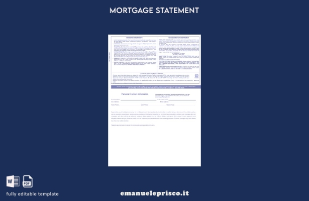 stile verificato Estratto conto ipotecario della Togo Financial Bank nei formati